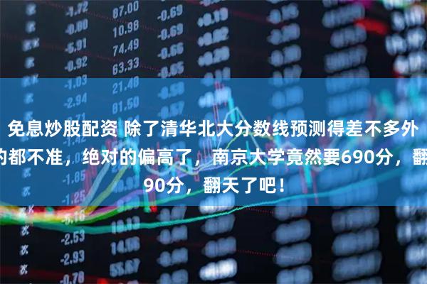 免息炒股配资 除了清华北大分数线预测得差不多外，其他的都不准，绝对的偏高了，南京大学竟然要690分，翻天了吧！